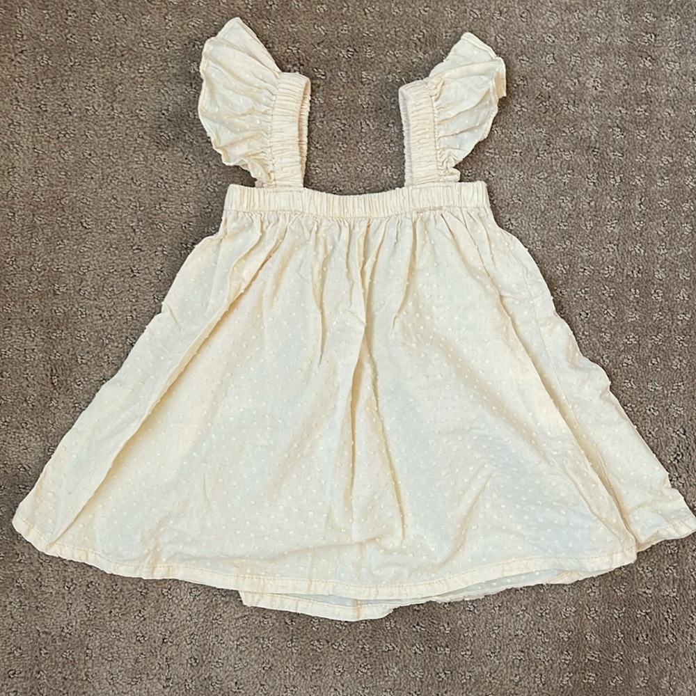 Cream baby girl dress